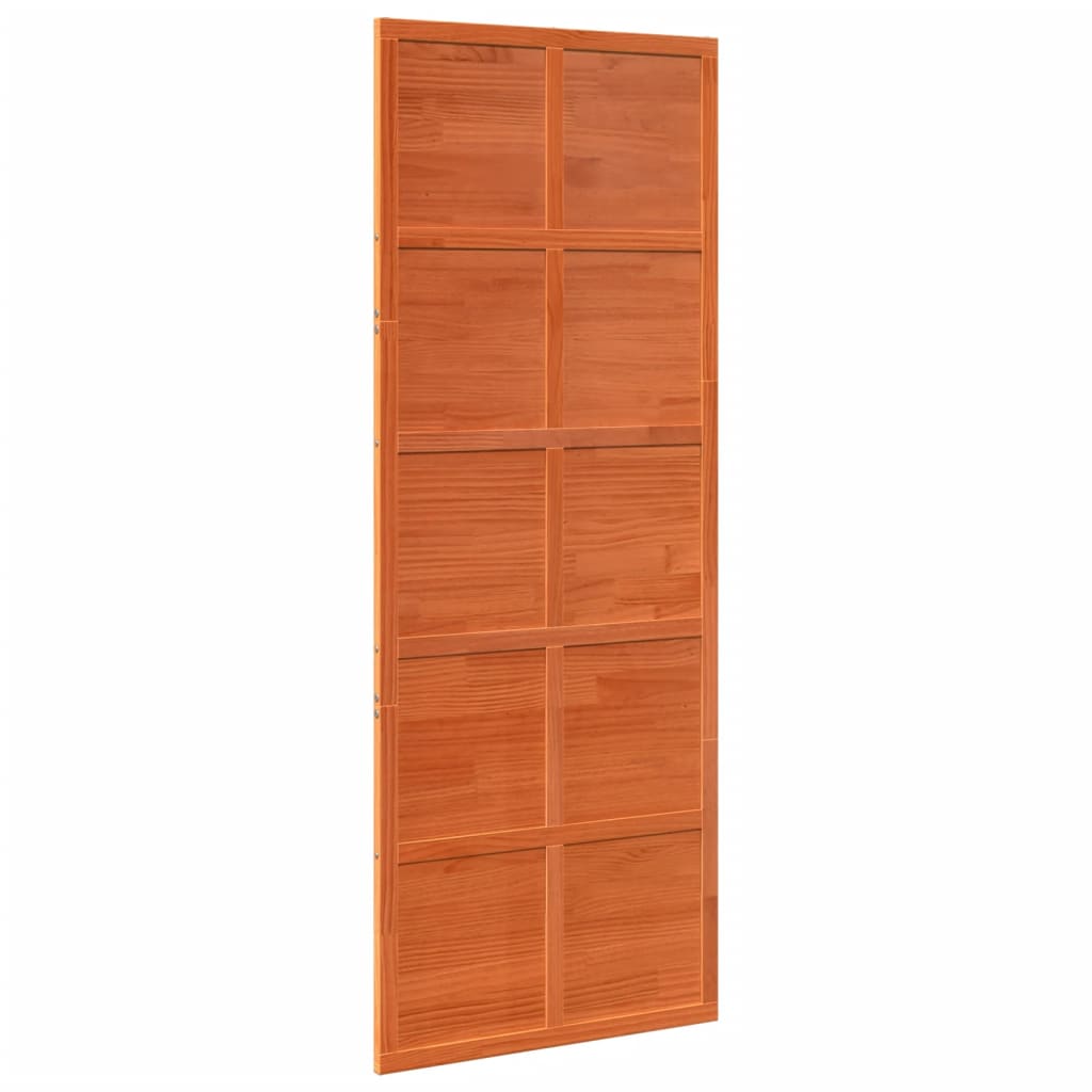 vidaXL Posuvné dveře voskově hnědé 80 x 208 cm masivní borové dřevo