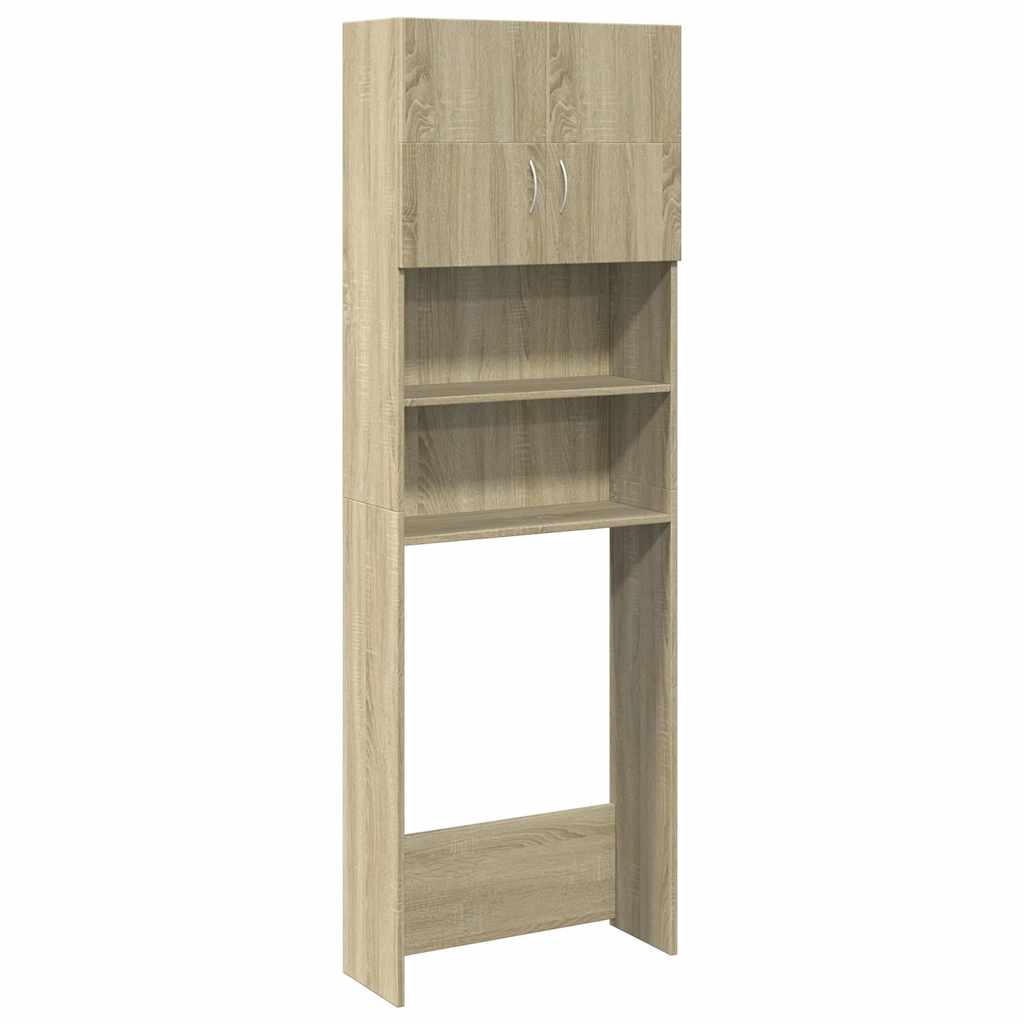 vidaXL Waschmaschinenschrank Sonoma-Eiche 64x25,5x190 cm Holzwerkstoff