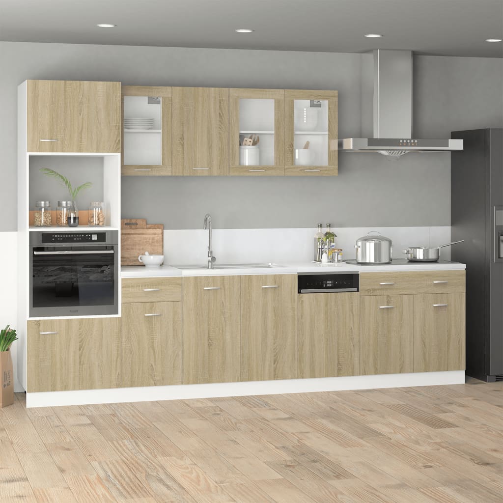 vidaXL Magnetronkast Lyon 60x57x207 cm bewerkt hout sonoma eikenkleurig afbeelding