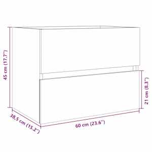 Skříňka pod umyvadlo dub sonoma 60 x 38,5 x 45 cm dřevotříska - obrázek 11