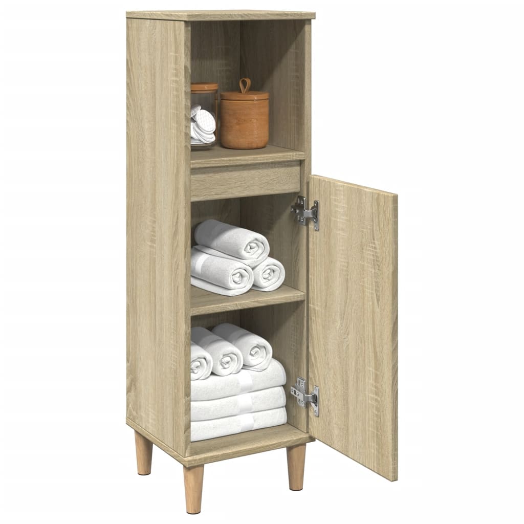 Thumbnail - vidaXL Badschrank Sonoma-Eiche 30x30x100 cm Holzwerkstoff