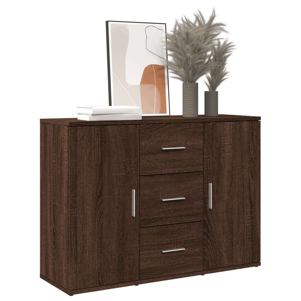 Sideboard Braun Eichen-Optik 90,5×29,5×65 cm Holzwerkstoff