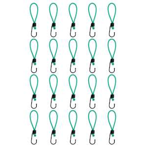 Bungee elastična vrv s kavlji 20 kosov 15 cm