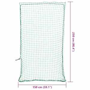 Síť na přívěsný vozík s elastickým lanem zelená 2,5 x 1,5 m PP - obrázek 6