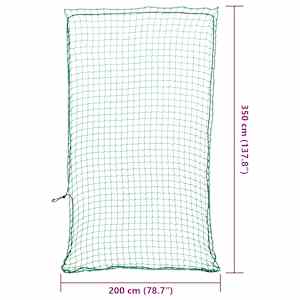 Síť na přívěsný vozík s elastickým lanem zelená 3,5 x 2 m PP - obrázek 6
