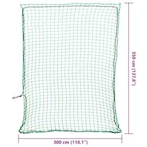 Síť na přívěsný vozík s elastickým lanem zelená 3,5 x 3 m PP - obrázek 6