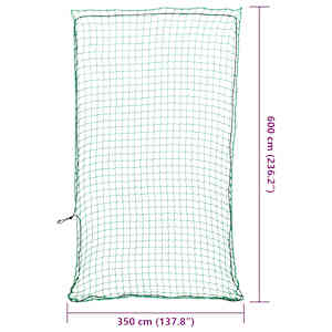 Síť na přívěsný vozík s elastickým lanem zelená 6 x 3,5 m PP - obrázek 6