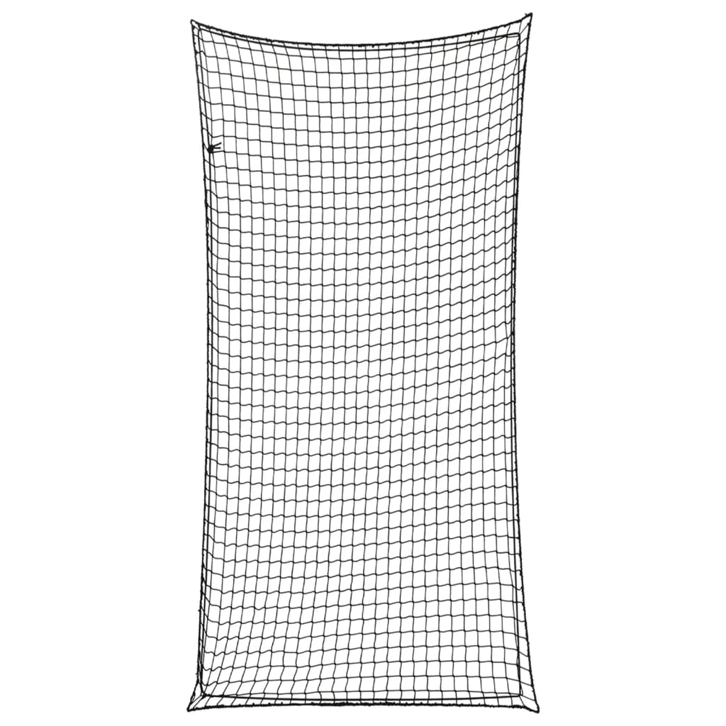 vidaXL Tilhengernett med elastisk tau svart 4x2 m PP