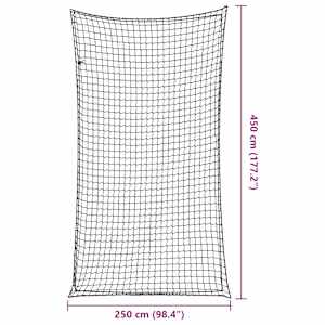 Síť na přívěsný vozík s elastickým lanem černá 4,5 x 2,5 m PP - obrázek 6