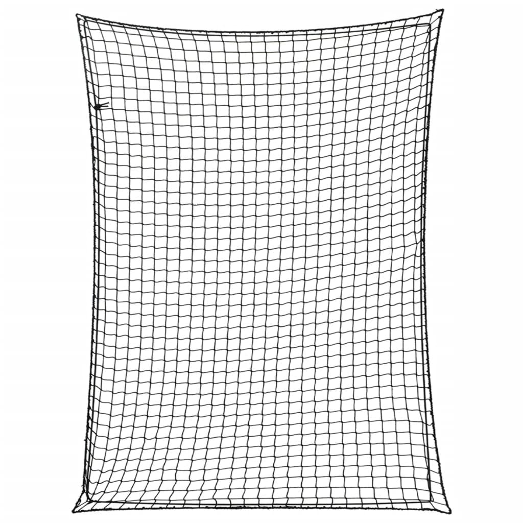 vidaXL Tilhengernett med elastisk tau svart 4x3 m PP