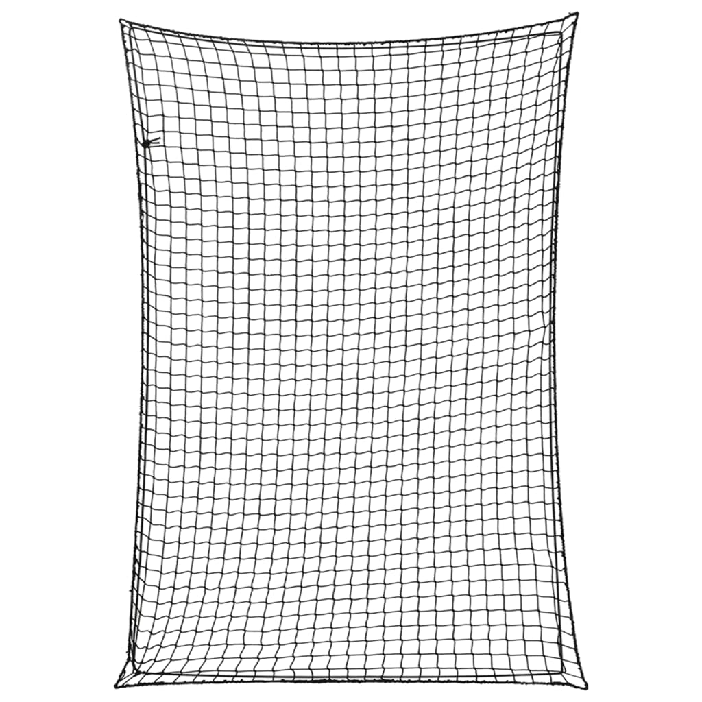 vidaXL Tilhengernett med elastisk tau svart 5x3,5 m PP