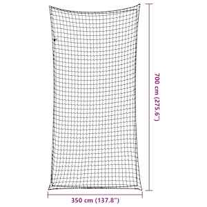 Síť na přívěsný vozík s elastickým lanem černá 7 x 3,5 m PP - obrázek 6