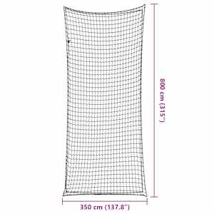 Síť na přívěsný vozík s elastickým lanem černá 8 x 3,5 m PP - obrázek 6