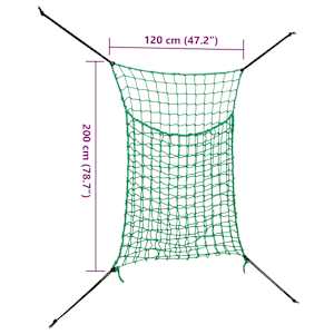 Sítě na seno 2 ks obdélníkové zelené 200 x 120 cm PP - obrázek 7