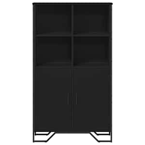 Highboard černý 79,5 x 35,5 x 137,5 cm kompozitní dřevo - obrázek 4