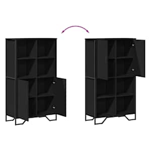 Highboard černý 79,5 x 35,5 x 137,5 cm kompozitní dřevo - obrázek 9