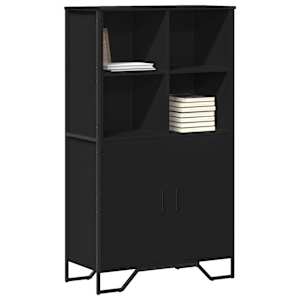 Highboard černý 79,5 x 35,5 x 137,5 cm kompozitní dřevo - obrázek 1