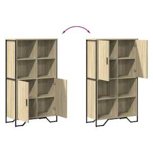 Highboard dub sonoma 79,5 x 35,5 x 137,5 cm kompozitní dřevo - obrázek 9
