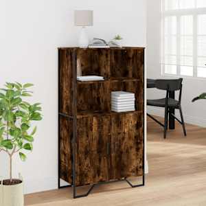 Highboard kouřový dub 79,5 x 35,5 x 137,5 cm kompozitní dřevo - obrázek 3
