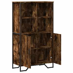 Highboard kouřový dub 79,5 x 35,5 x 137,5 cm kompozitní dřevo - obrázek 8
