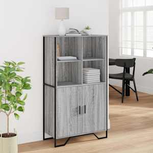 Highboard šedý sonoma 79,5 x 35,5 x 137,5 cm kompozitní dřevo - obrázek 3