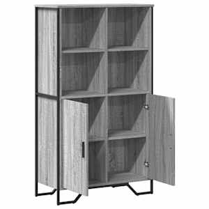 Highboard šedý sonoma 79,5 x 35,5 x 137,5 cm kompozitní dřevo - obrázek 8