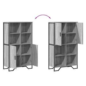 Highboard šedý sonoma 79,5 x 35,5 x 137,5 cm kompozitní dřevo - obrázek 9