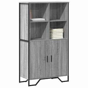 Highboard šedý sonoma 79,5 x 35,5 x 137,5 cm kompozitní dřevo - obrázek 1