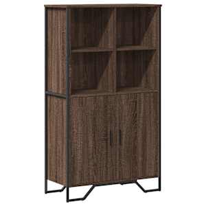 Highboard hnědý dub 79,5 x 35,5 x 137,5 cm kompozitní dřevo - obrázek 2