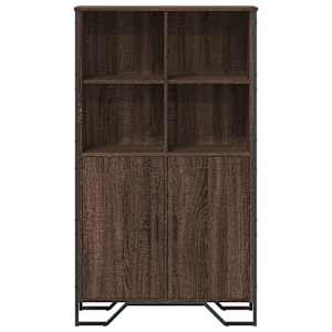 Highboard hnědý dub 79,5 x 35,5 x 137,5 cm kompozitní dřevo - obrázek 4