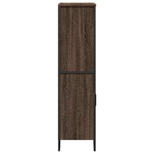 Highboard hnědý dub 79,5 x 35,5 x 137,5 cm kompozitní dřevo - obrázek 5