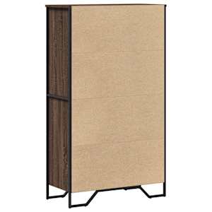 Highboard hnědý dub 79,5 x 35,5 x 137,5 cm kompozitní dřevo - obrázek 6