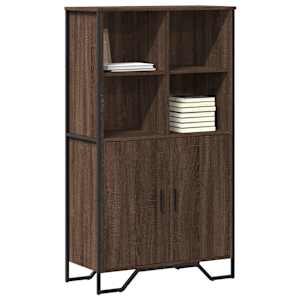 Highboard hnědý dub 79,5 x 35,5 x 137,5 cm kompozitní dřevo - obrázek 1