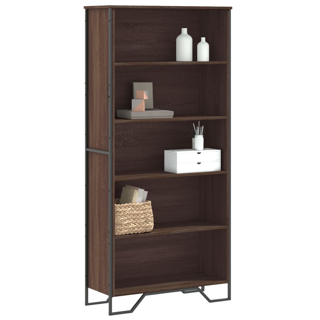 Bibliothèque Étagère à Livres Armoire Rangement Salon Bois d'Ingénierie
