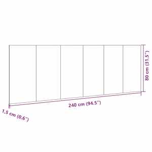 Čelo postele se skříňkami betonově šedé 240 cm kompozitní dřevo - obrázek 11