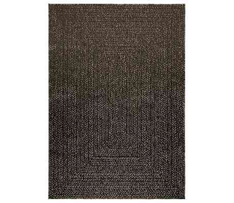 vidaXL Vloerkleed ZIZUR binnen en buiten 120x170cm jute look antraciet