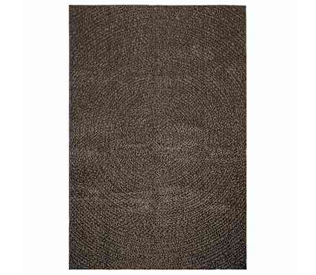 vidaXL Vloerkleed ZIZUR binnen en buiten 140x200cm jute look antraciet