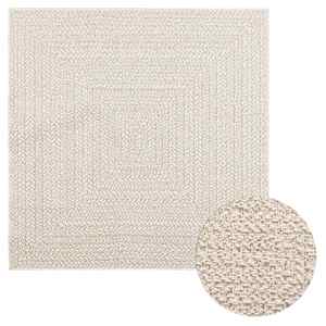 Koberec ZIZUR krémová 120x120cm jutový vzhled interiér exteriér