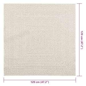 Koberec ZIZUR krémová 120x120cm jutový vzhled interiér exteriér - obrázek 9
