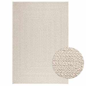 Rug "ZIZUR" Cream 140x200 cm Juta videz Notranje in zunanje