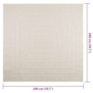 Koberec ZIZUR krémová 200x200cm jutový vzhled interiér exteriér - obrázek 9