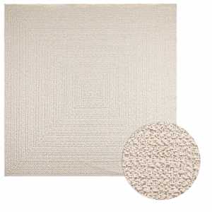 Rug "ZIZUR" Cream 240x240 cm Juta videz Notranje in zunanje