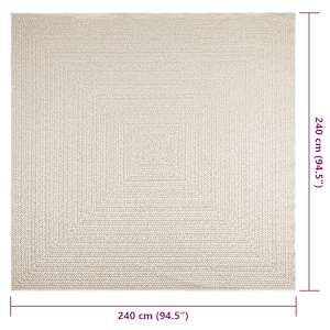 Koberec ZIZUR krémová 240x240cm jutový vzhled interiér exteriér - obrázek 9