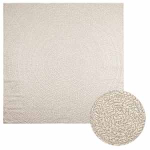 Rug "ZIZUR" Cream 240x240 cm Juta videz Notranje in zunanje