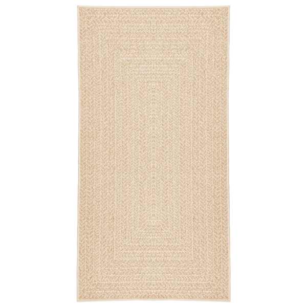 vidaXL vaip "ZIZUR", beež, 60x110 cm, džuudi v&auml;limus, tuppa ja &otilde;ue