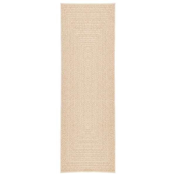 vidaXL vaip "ZIZUR", beež, 80x250 cm, džuudi v&auml;limus, tuppa ja &otilde;ue