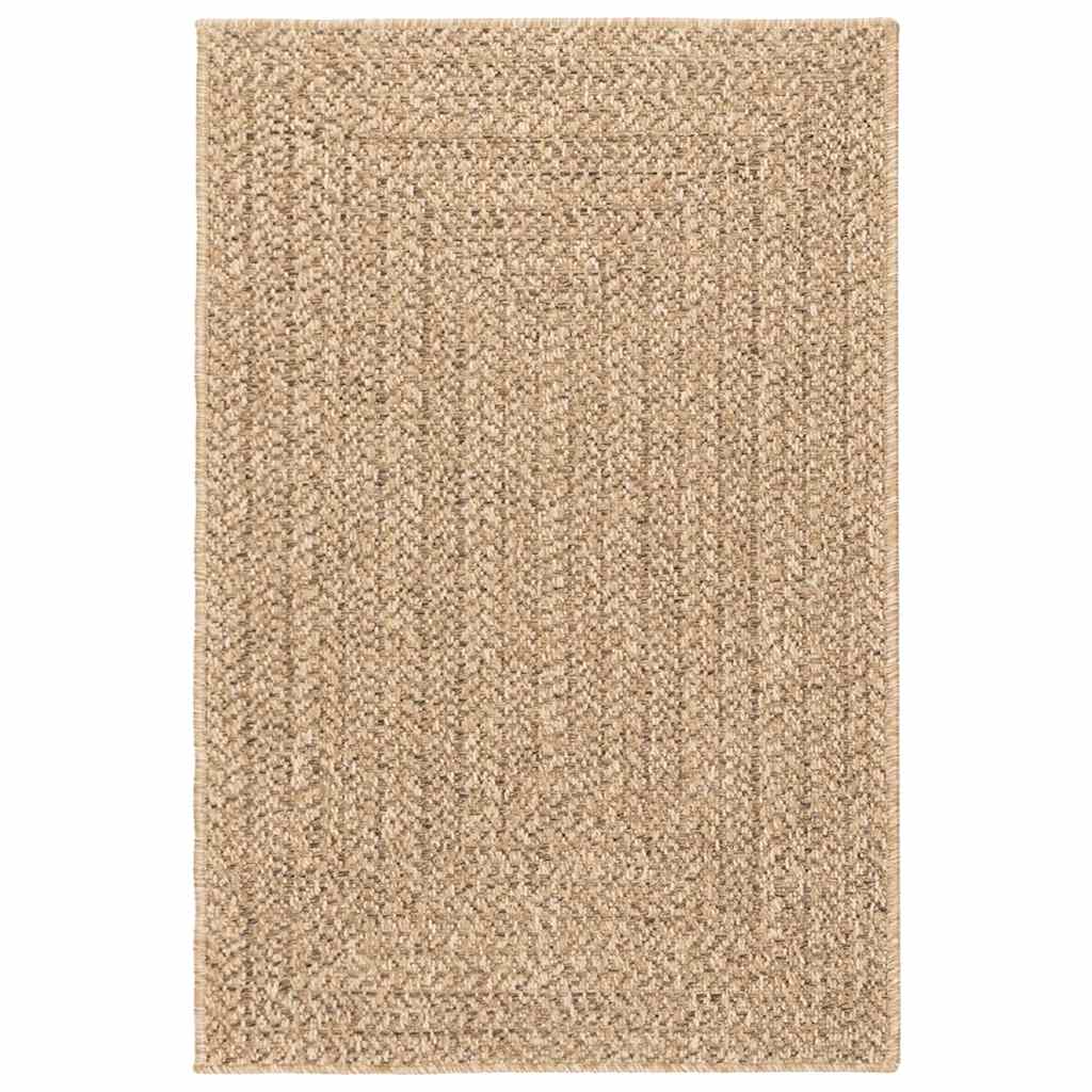 vidaXL Vloerkleed ZIZUR beige binnen en buiten 140x200 cm jute look afbeelding
