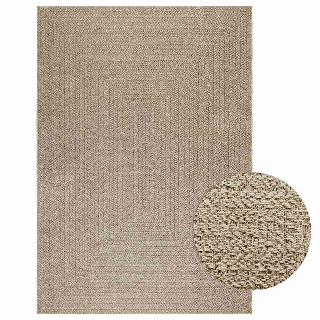 Teppich ZIZUR Beige 160×230 cm Jute-Optik Indoor und Outdoor