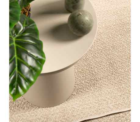 vidaXL Teppich ZIZUR Beige 160x230 cm Jute-Optik Indoor und Outdoor