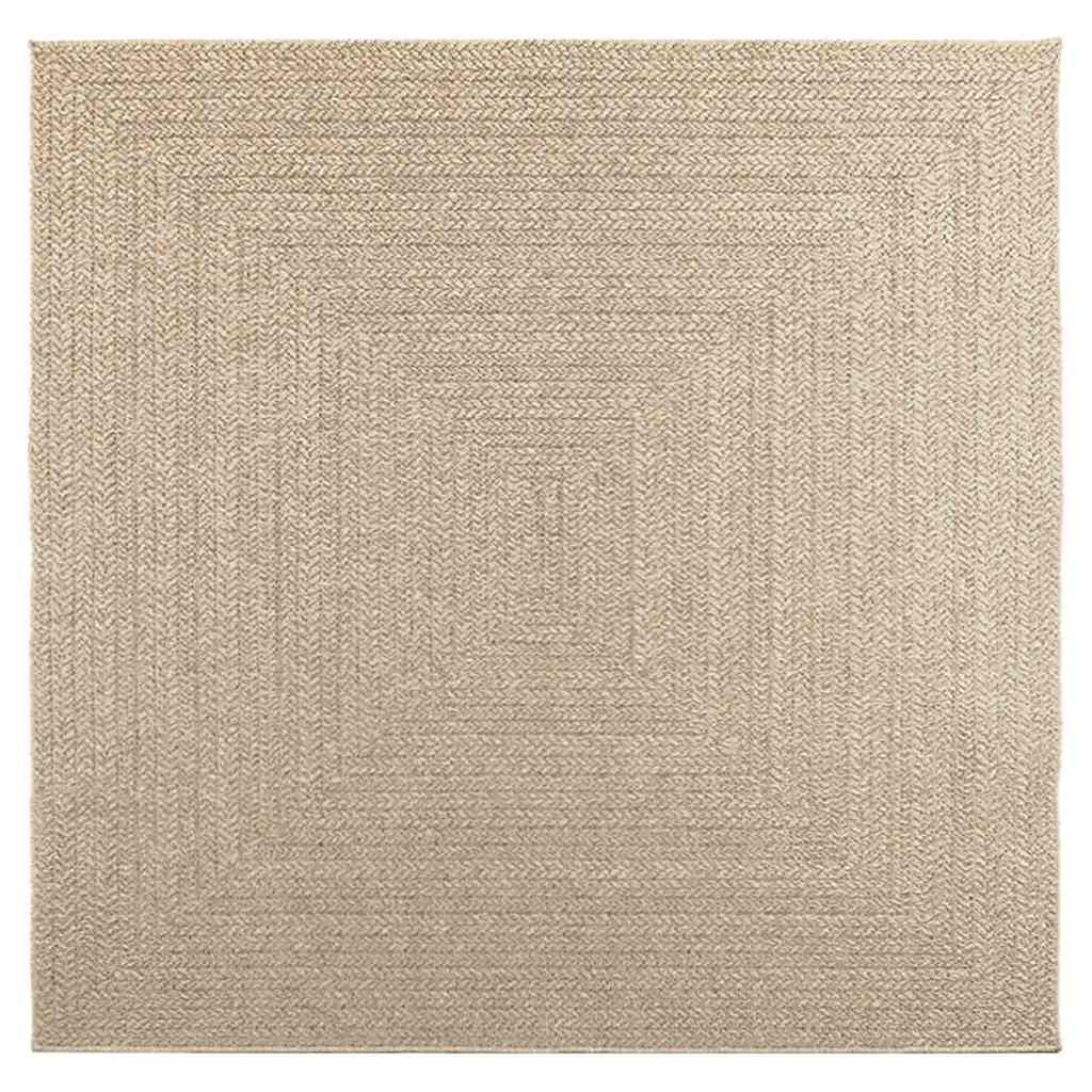 vidaXL Vloerkleed ZIZUR beige binnen en buiten 200x200 cm jute look